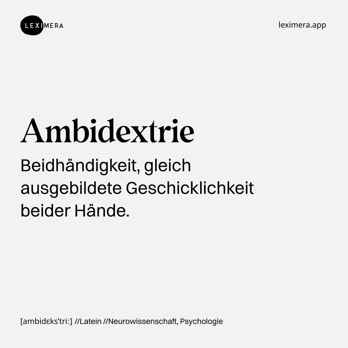 Ambidextrie