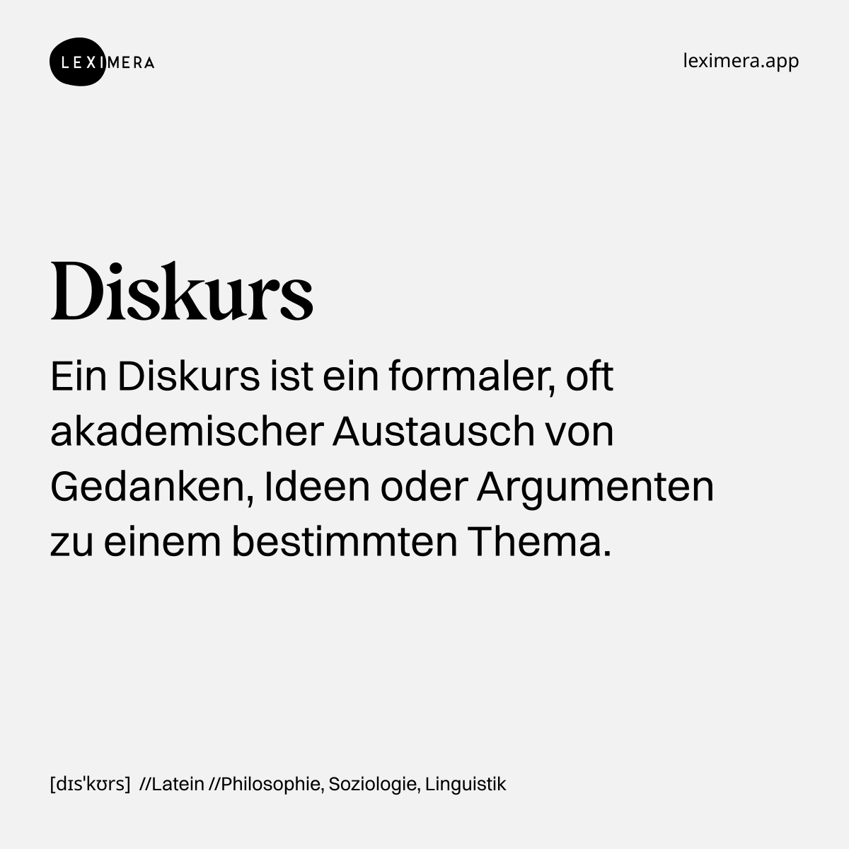 Diskurs - Ähnliches Wort