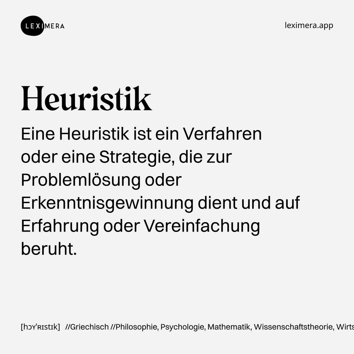 Heuristik - Wort Bild