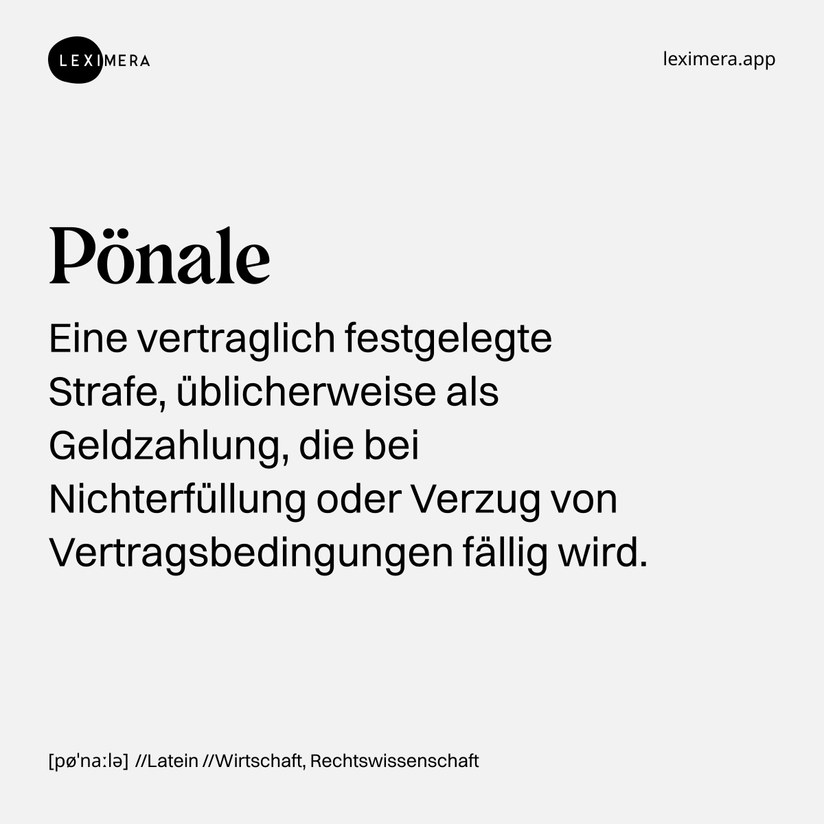 Pönale - Wort Bild