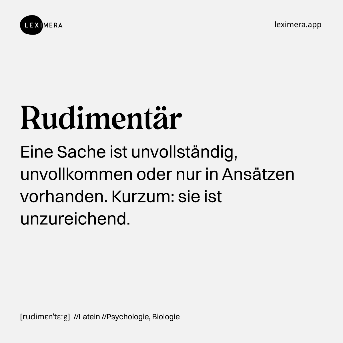 Rudimentär