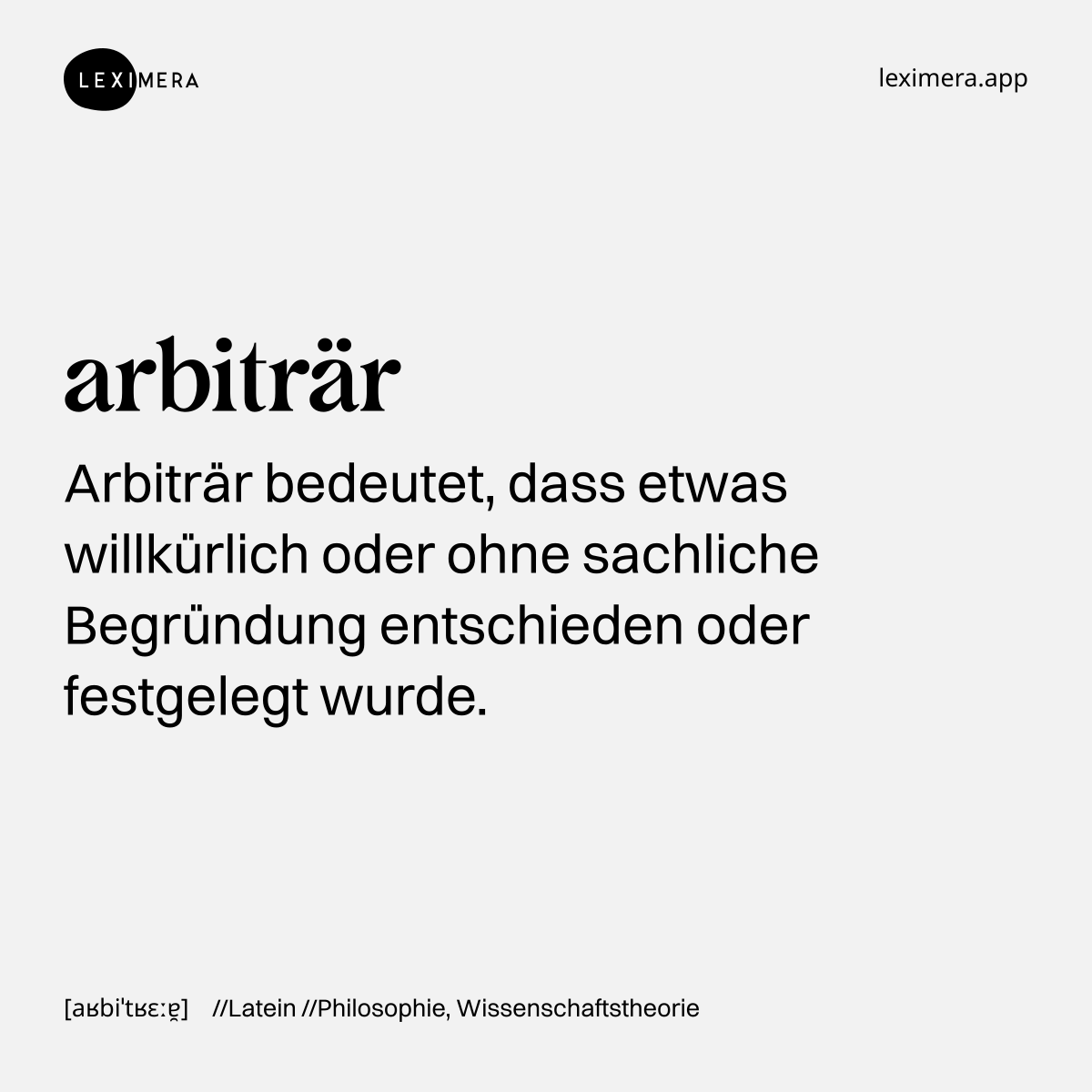 arbiträr - Wort Bild