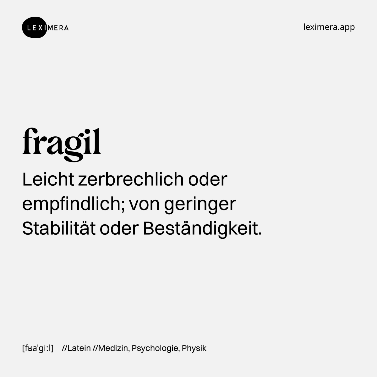 fragil - Ähnliches Wort