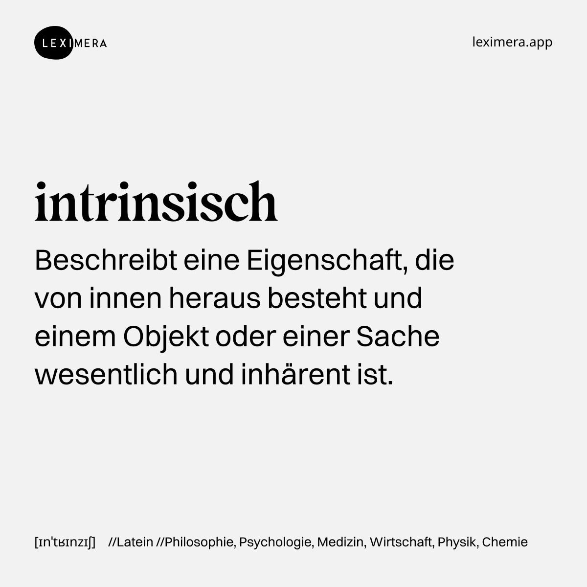 intrinsisch - Ähnliches Wort