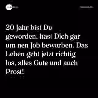 Neuanfang mit 20 Jahren - alles Gute!