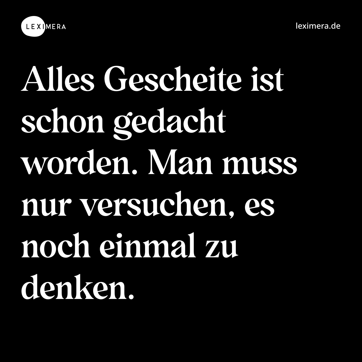 Goethe über das Denken