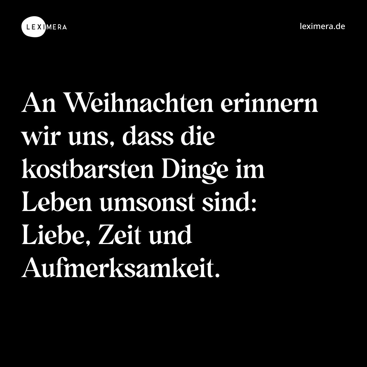 Die kostbarsten Dinge sind umsonst