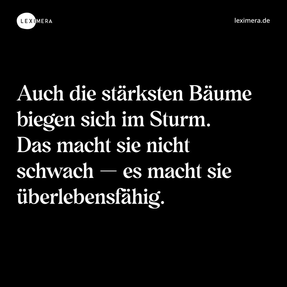 Biegen statt brechen