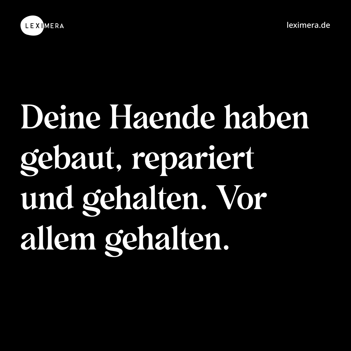 Haende die halten