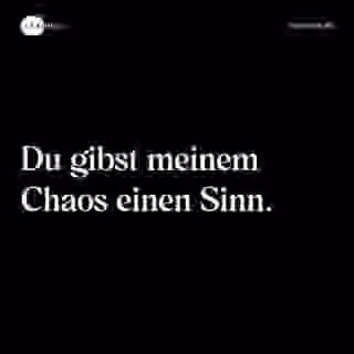 Du gibst meinem Chaos einen Sinn. - Spruch Bild