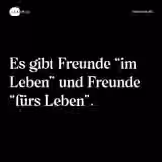 Es gibt Freunde “im Leben” und Freunde “fürs Leben”. - Spruch Bild