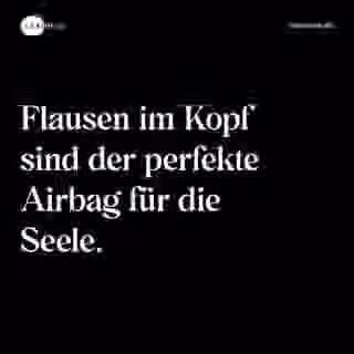 Flausen im Kopf sind der perfekte Airbag für die Seele. - Spruch Bild