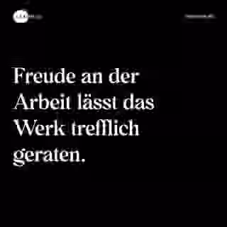 Freude an der Arbeit lässt das Werk trefflich geraten. - Spruch Bild