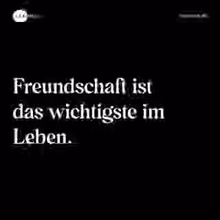 Freundschaft ist das wichtigste im Leben. - Spruch Bild