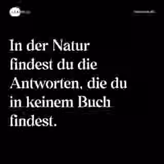 In der Natur findest du die Antworten, die du in keinem Buch findest. - Spruch Bild