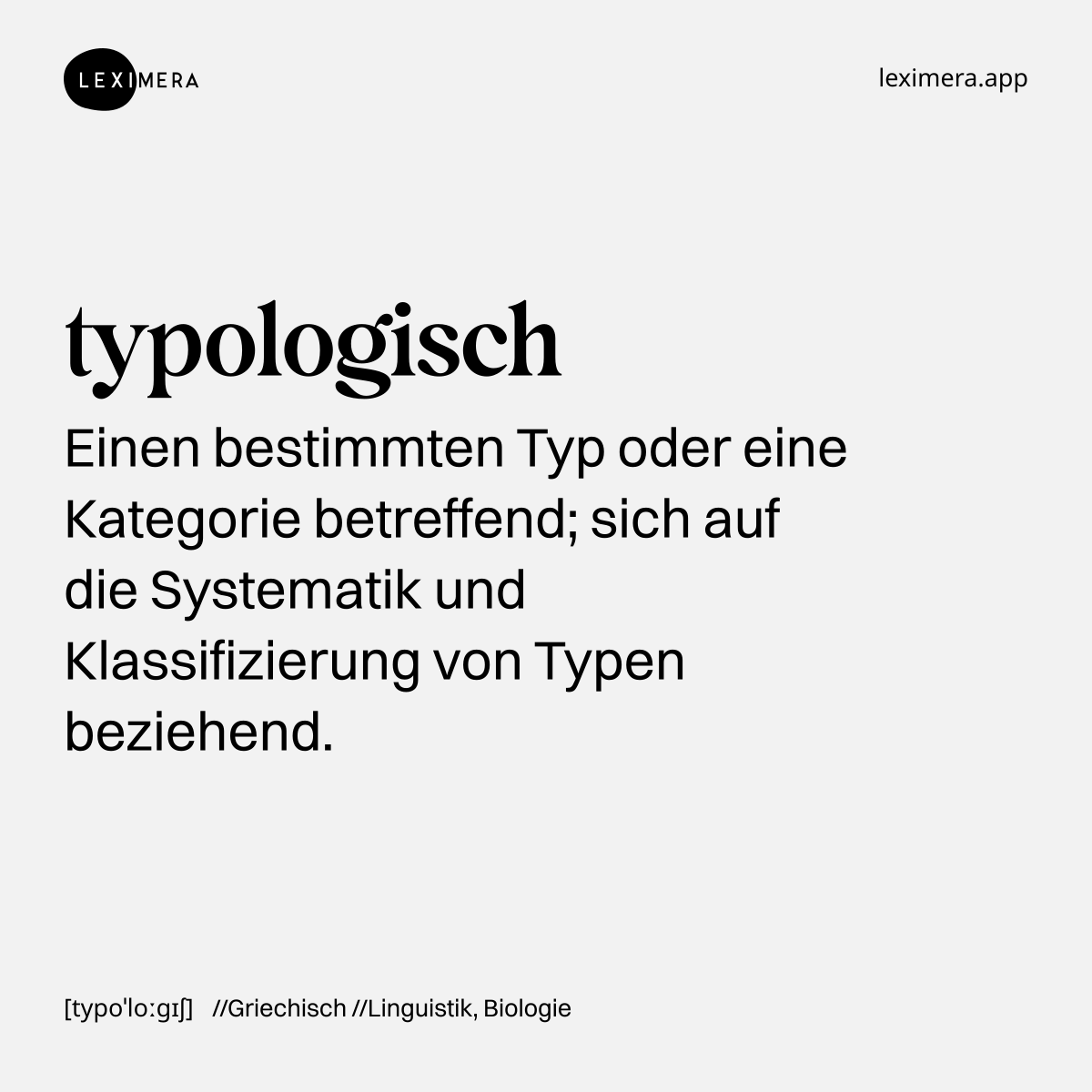 typologisch - Ähnliches Wort