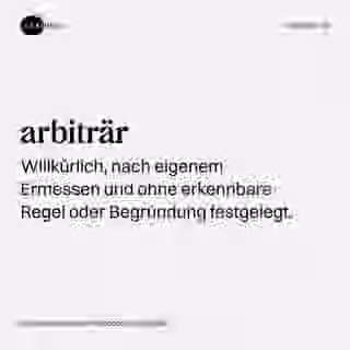 arbiträr - Visualisierung