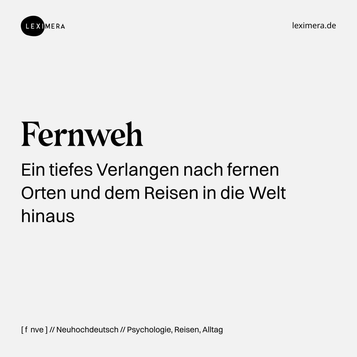 Fernweh - Visualisierung