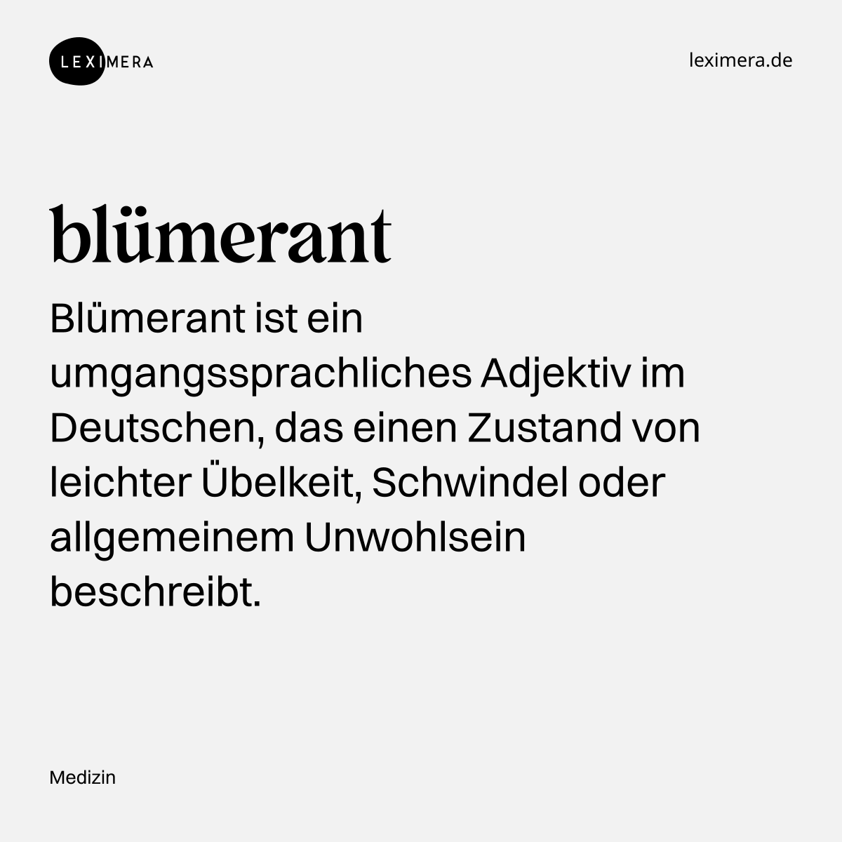 blümerant - Wort Bild