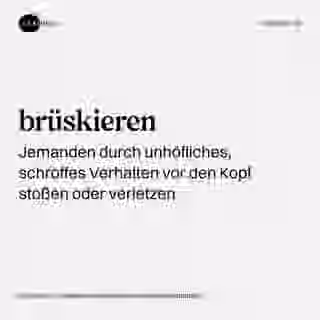brüskieren - Visualisierung