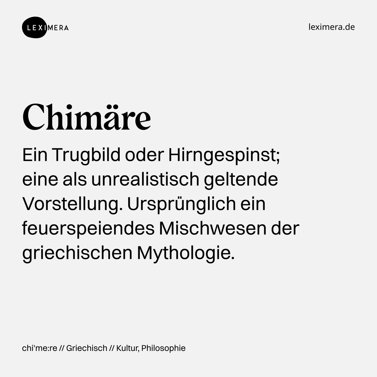 Chimäre - Wort Bild