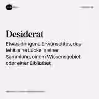 Desiderat - Visualisierung