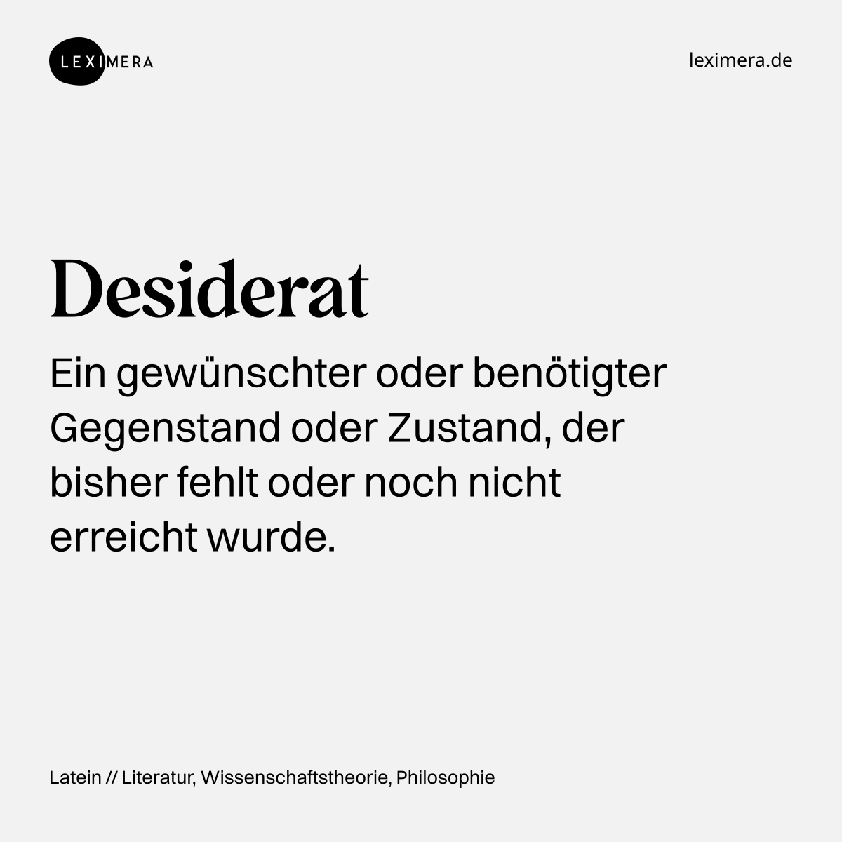 Desiderat - Visualisierung