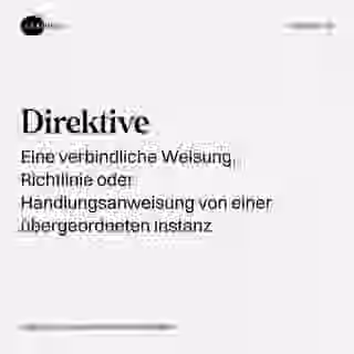 Direktive - Wort Bild