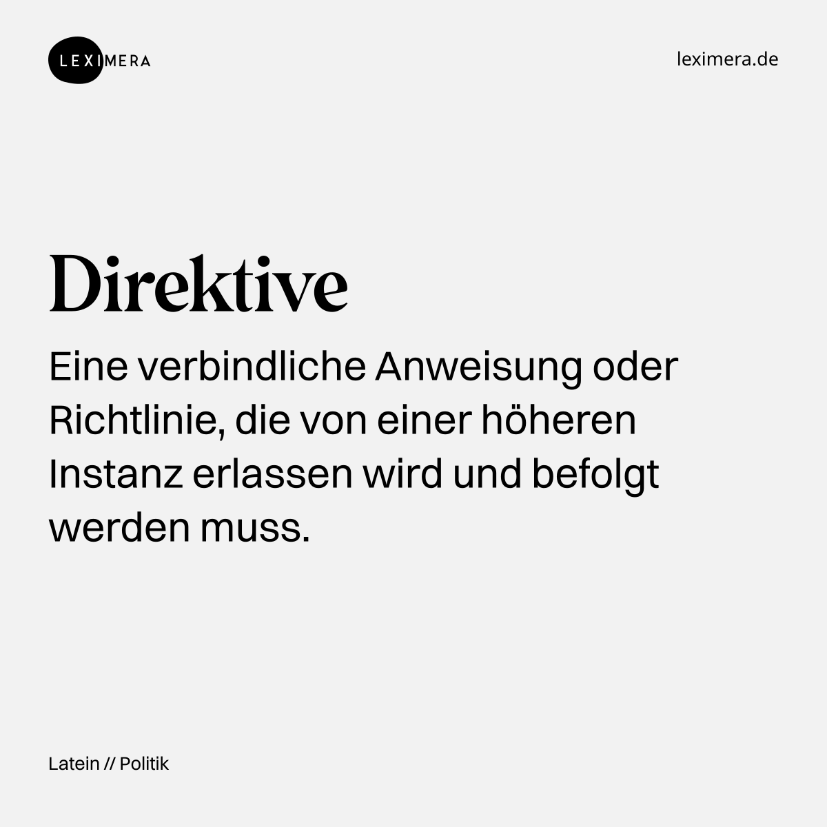 Direktive - Visualisierung