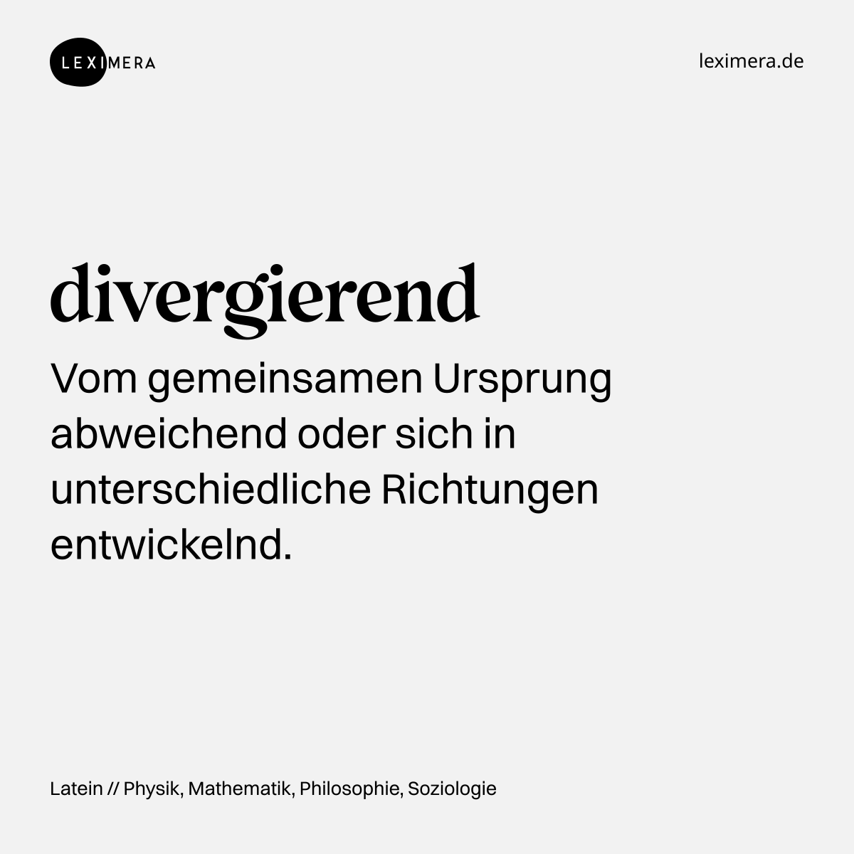 divergierend - Visualisierung