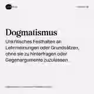 Dogmatismus - Wort Bild
