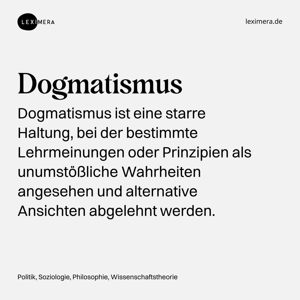 Dogmatismus - Visualisierung