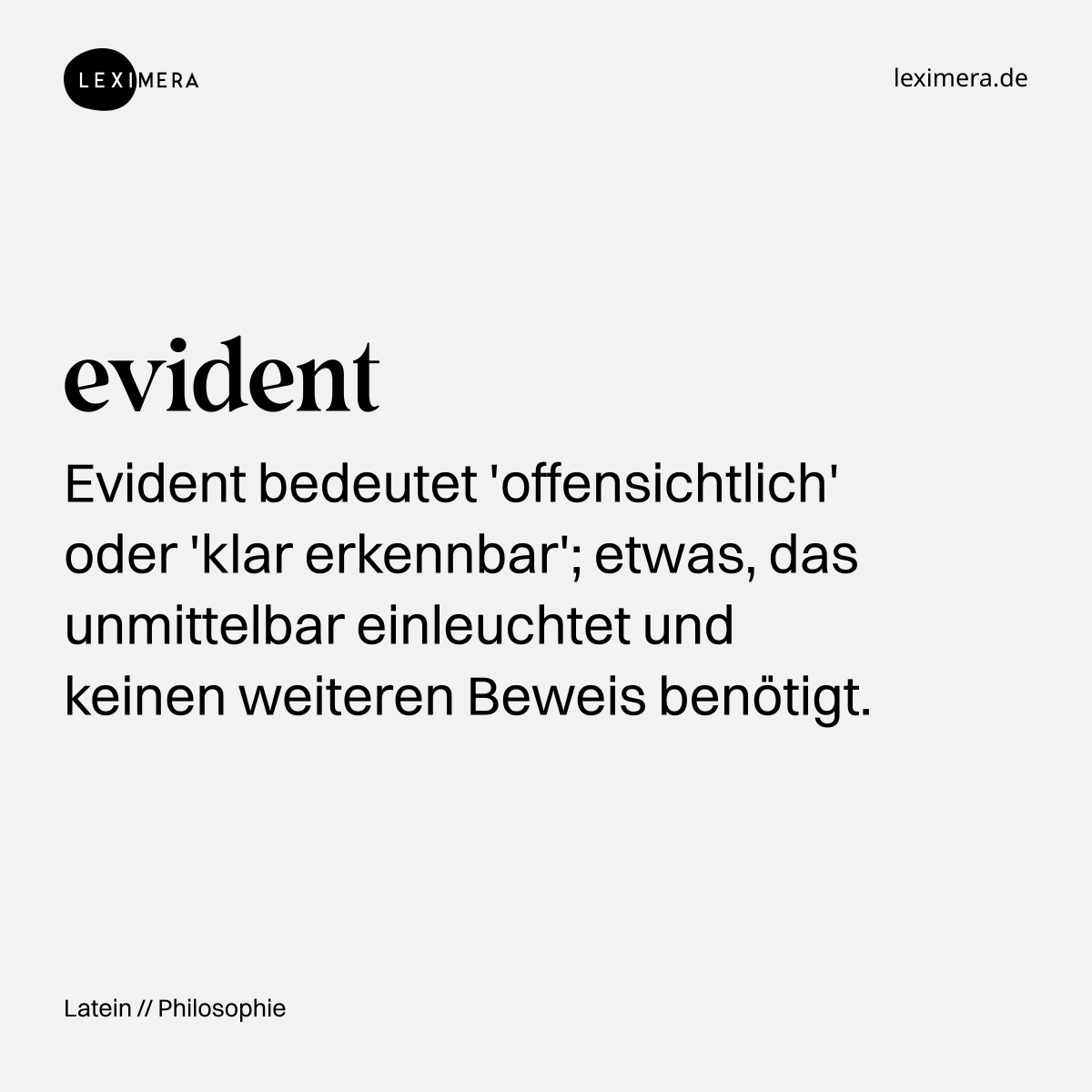 evident - Visualisierung