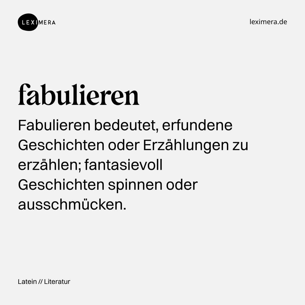 fabulieren - Wort Bild