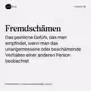 Fremdschämen - Wort Bild