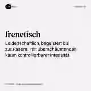 frenetisch - Wort Bild