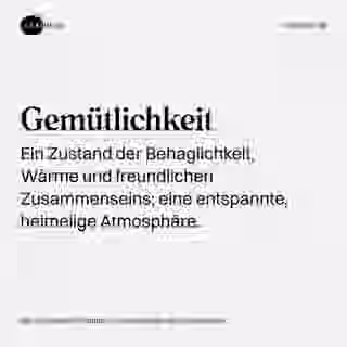Gemütlichkeit - Wort Bild