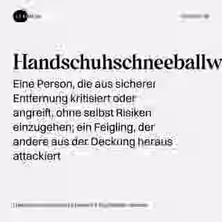 Handschuhschneeballwerfer - Wort Bild