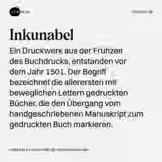 Inkunabel - Wort Bild
