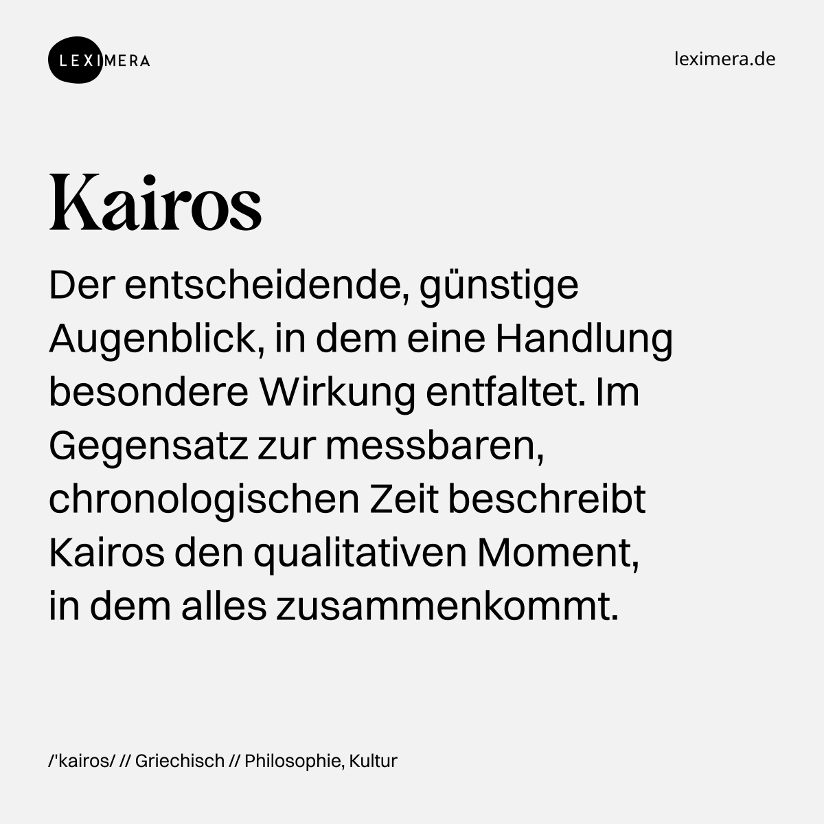 Kairos - Wort Bild