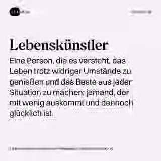 Lebenskünstler - Wort Bild