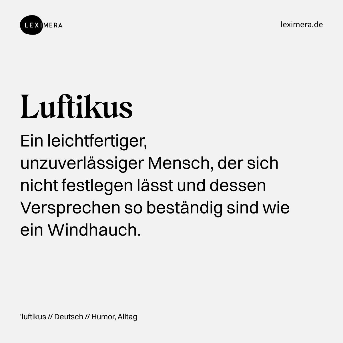Luftikus - Wort Bild