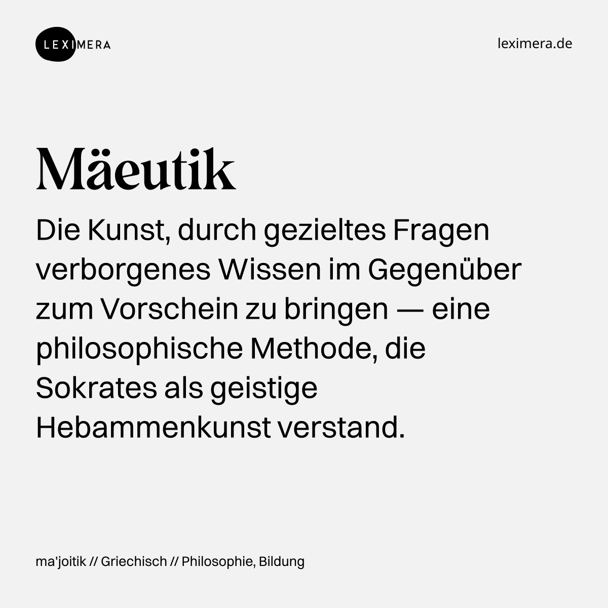 Mäeutik - Wort Bild