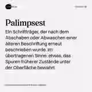 Palimpsest - Wort Bild
