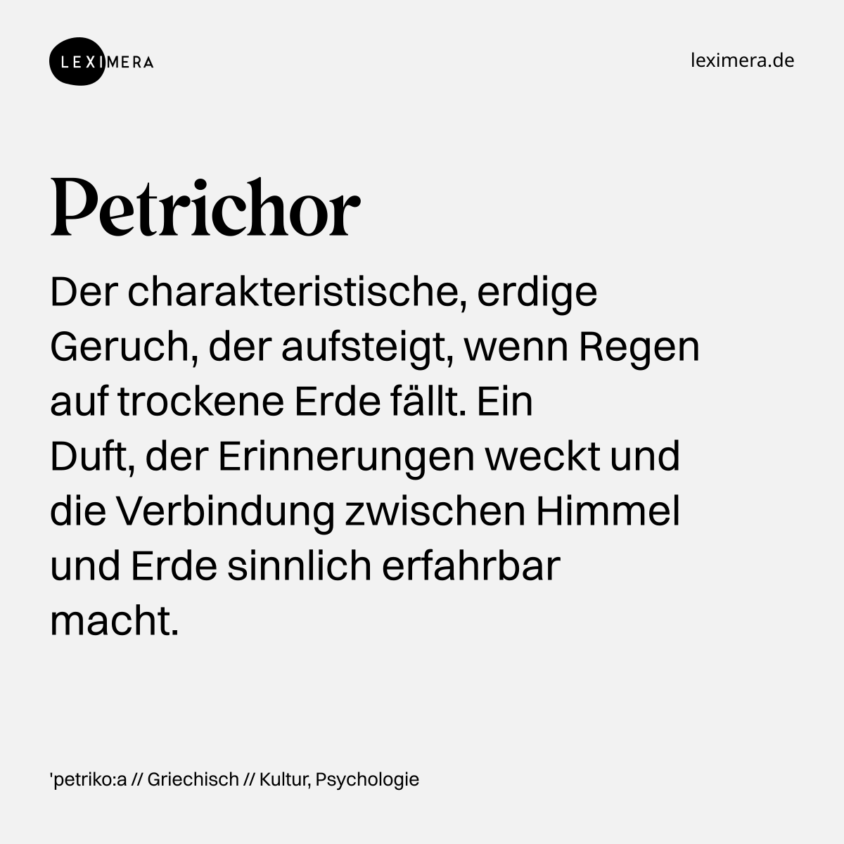 Petrichor - Wort Bild