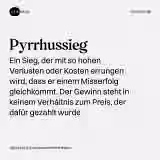 Pyrrhussieg - Wort Bild