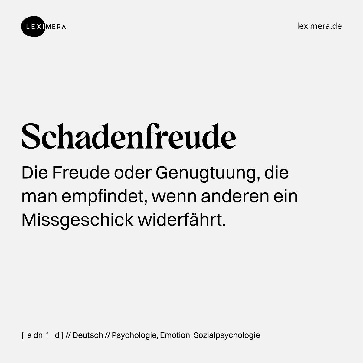 Schadenfreude - Visualisierung