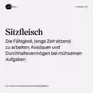 Sitzfleisch - Wort Bild