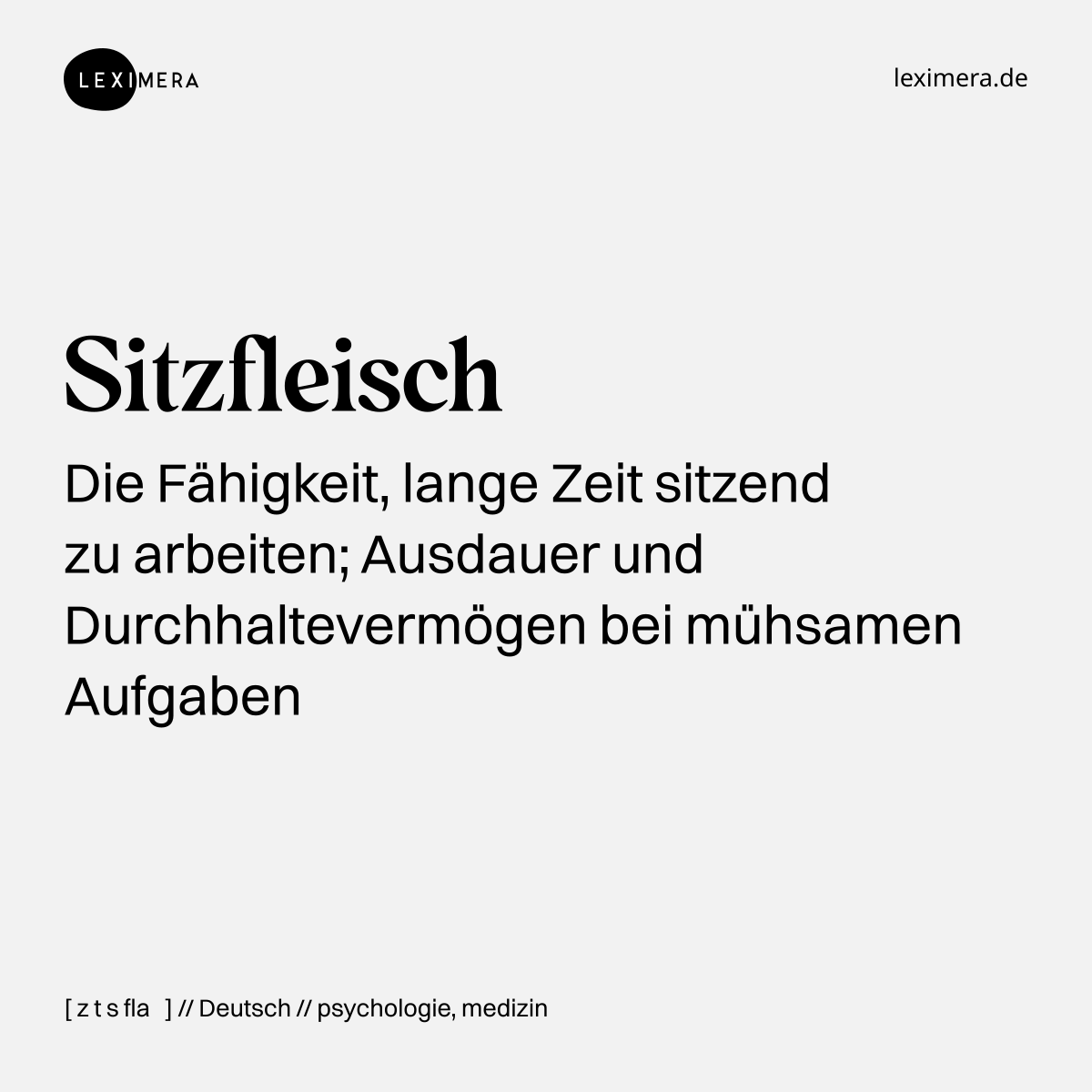 Sitzfleisch - Wort Bild