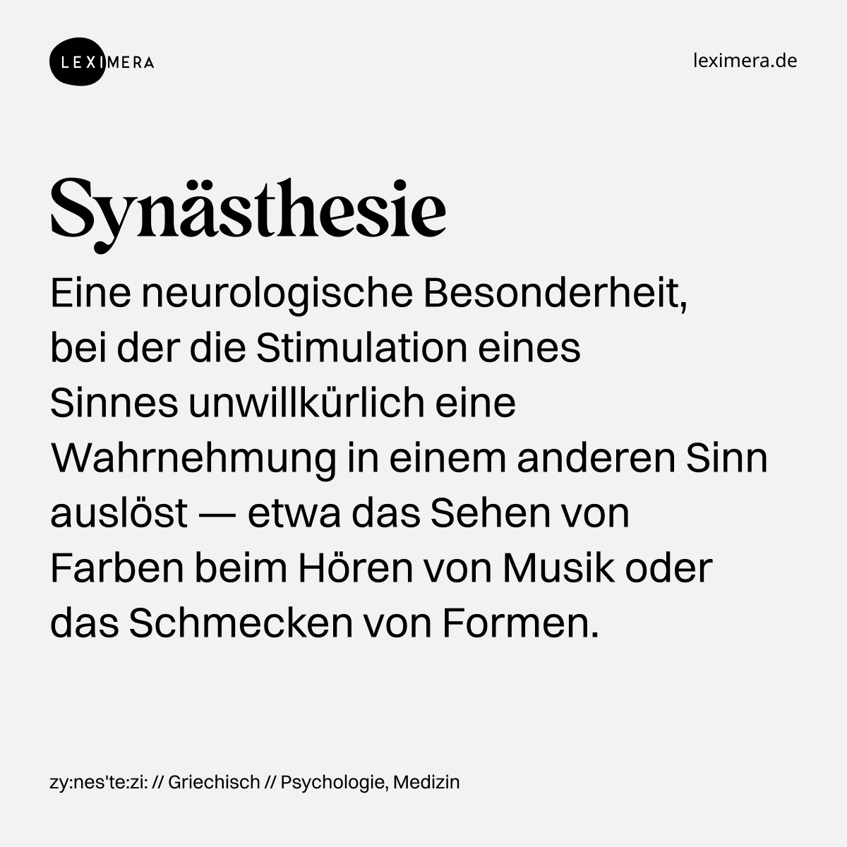 Synästhesie - Wort Bild